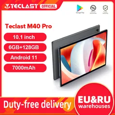 Tablet Teclast M40 Pro com tela de 10,1", 128GB/6GB