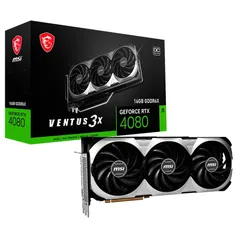 [PRIME] Placa de Vídeo RTX 4080 Ventus 3X OC MSI NVIDIA GeForce, 16 GB GDDR6X, DLSS, Ray Tracing 