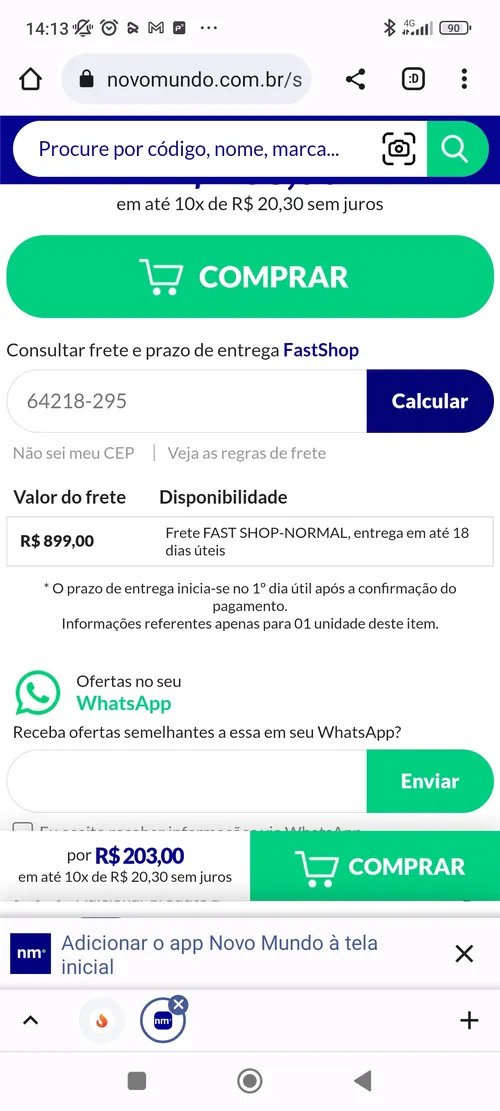 Imagen na descrição da promoção