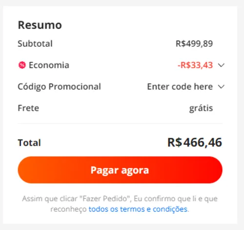 Imagem na descrição da promoção