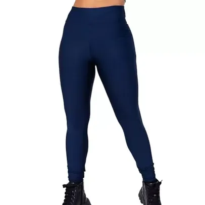 Calça Legging Feminina Suplex Cós Alto Donna Martins (as2, alpha, s, regular, regular, Azul)