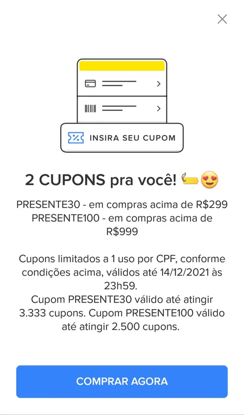 Imagem na descrição da promoção