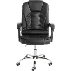 [AME R$239,99] Cadeira de Escritório Presidente com Massagem Preta - Office Basics