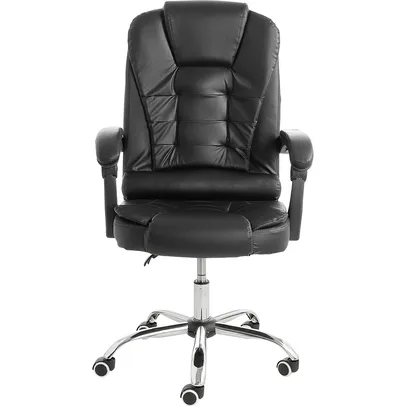 [AME R$239,99] Cadeira de Escritório Presidente com Massagem Preta - Office Basics