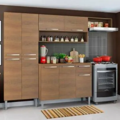Cozinha Completa Compacta Madesa Emilly com Armário e Balcão por R$ 450