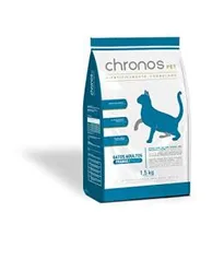 Ração Chronos Pet Gatos Super Premium Adultos Castrados Sabor Frango 1,5kg R$32