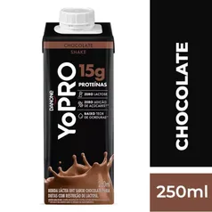 Bebida Láctea Danone Yopro 15g Proteínas Chocolate, Morango, Coco com Batata Doce, Banana, Energy Boost Cappuccino ou Energy Boost Café Expresso 250ml