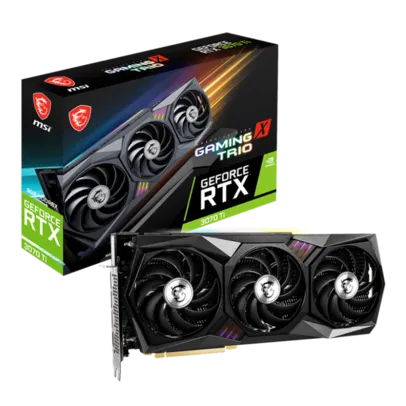 Placa de Vídeo MSI GeForce, RTX 3070 Ti Gaming X Trio, OC, LHR, 8GB GDDR6, DLSS, Ray Tracing