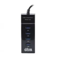 HUB 4 Em 1, USB 3.0, Pure Power, PP-HUB-005