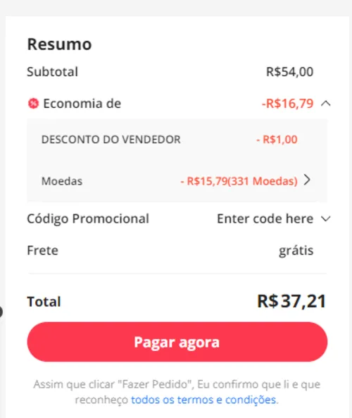 Imagem na descrição da promoção