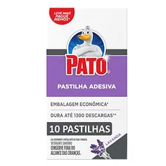 Pato Desodorizador Pastilha Adesiva Lavanda 10 Unidades