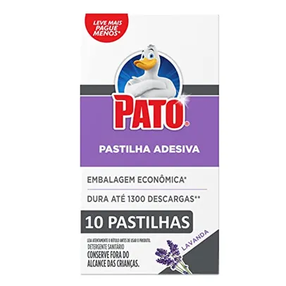 Pato Desodorizador Pastilha Adesiva Lavanda 10 Unidades