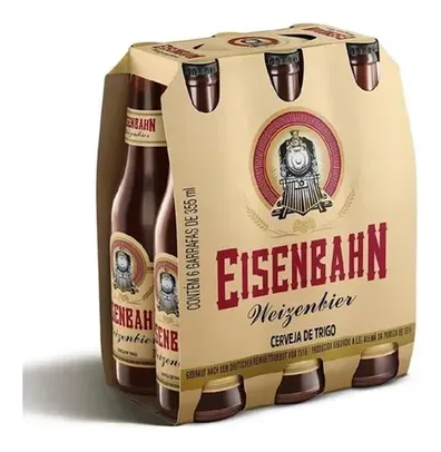 Pack Cerveja Brasil Eisenbahn Weiss Garrafa 355ml 6 Unidades