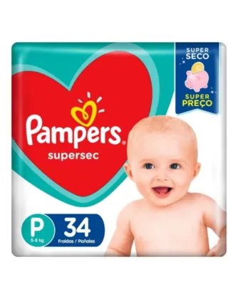 3 pacotes Fralda Pampers | R$ 10,32 cada