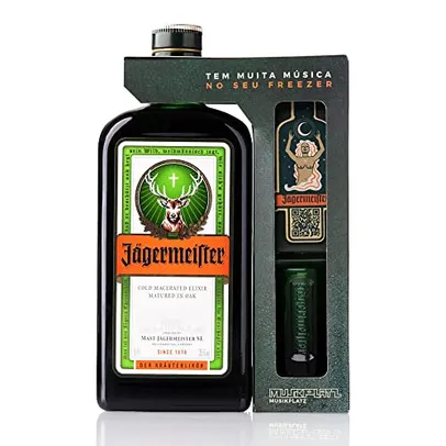 Pack Colecionável Jagermeister di Couto com 01 gf 700ml + 01 copo + 01 imã