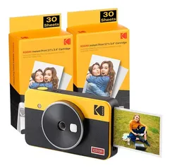 Câmera Instantânea Mini Shot 2 Retrô Kodak Amarela