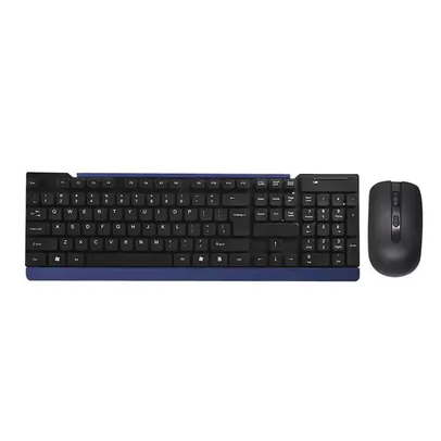 Kit Teclado E Mouse Sem Fio Brazil PC Bpc-5171/17, Receptor Nano USB, Wireless, Teclas Slim, 2.4GHz, Preto