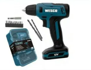 Parafusadeira Furadeira 12v Biv Ws2550k Wesco + 13pçs