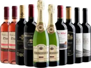 Kit de 10 vinhos por R$199