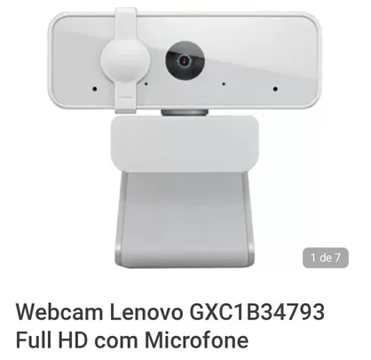 Webcam Lenovo GXC1B34793 Full HD com Microfone | R$219