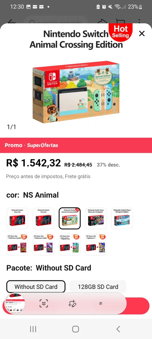 Imagem na descrição da promoção