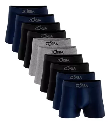 Kit 10 Cueca Boxer Zorba 781 - Original Em Algodão