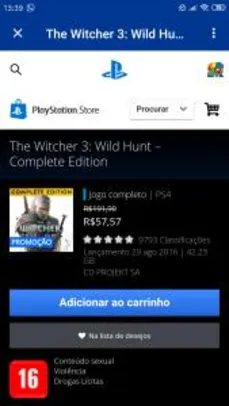 The Witcher 3: Complete Edition - R$58