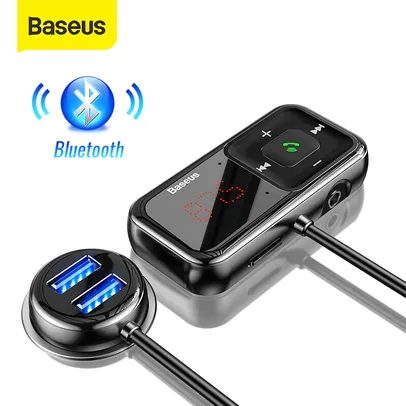 Saindo por R$ 53: Transmissor Bluetooth 5.0 Baseus Automotivo 3.1A com carregador | R$53 | Pelando