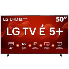 Smart TV 50" LG 4K UHD ThinQ AI 50UR8750PSA HDR, Bluetooth, Alexa, Airplay 2, 3 HDMIs