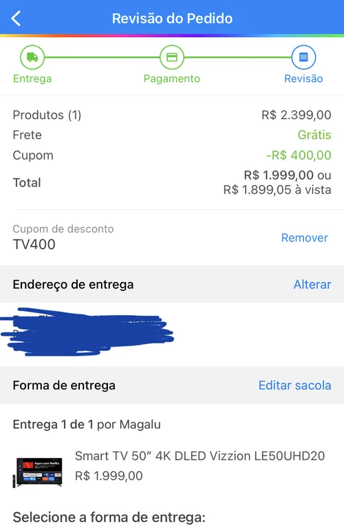 Imagem na descrição da promoção