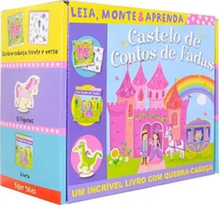 [Prime] Livro com Atividades Castelo de Contos de Fadas - Leia, Monte e Aprenda | R$ 40