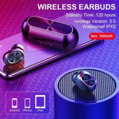 Fone de Ouvido TWS Bakeey B5 Bluetooth 5.0 | R$49