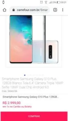 Samsung GalaxyS10 plus Branco