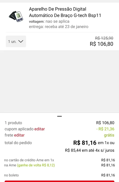 Imagem na descrição da promoção