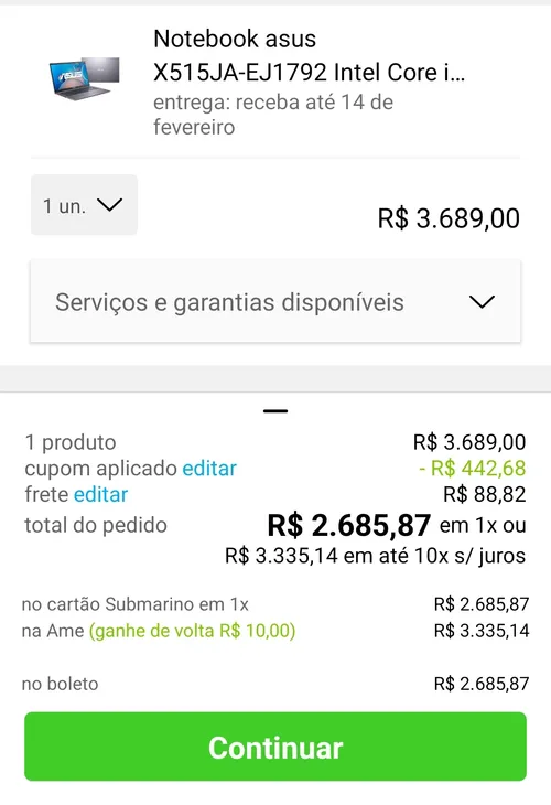 Imagem na descrição da promoção