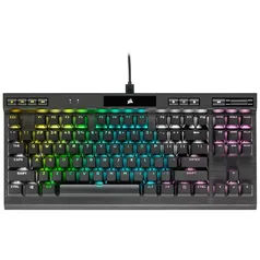 Teclado Mecânico Gamer Corsair K70 RGB TKL CHAMPION SERIES, Switch Cherry MX Speed, US, Preto - CH-9119014-NA