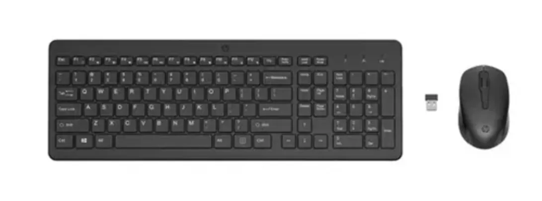 Kit Mouse e Teclado Sem Fio HP 330, Wireless, ABNT2, Com Teclado Numérico, Preto -  2V9E6AAAC4