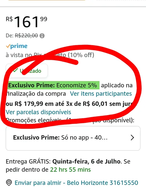 Imagen na descrição da promoção