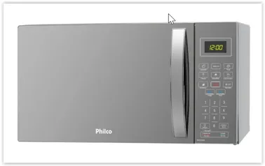 [Reembalado] Micro-Ondas Espelhado Philco PMO26ES 26L 1400W - Prata - 220v | R$ 350