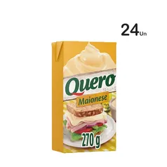 Kit com 24 unidades da Maionese Quero 270g