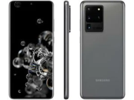 [APP+CUPOM] Smartphone Samsung Galaxy S20 Ultra 128GB Cosmic - Gray 12GB RAM Tela 6,9” Câm. Quádrupla + Câm. 40MP
