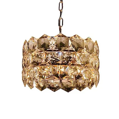 Lustre Pendente Startec Cristalle Redondo 45cm Champagne G9 Bivolt