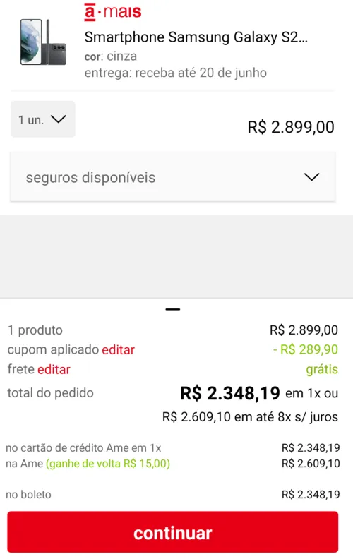 Imagem na descrição da promoção