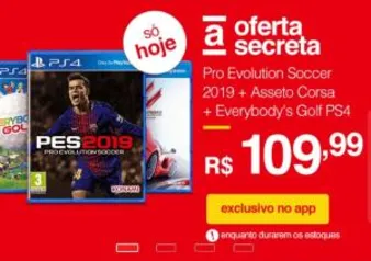 Pro Evolution Soccer 2019 + Asseto Corsa + Everybody's Golf [PS4]