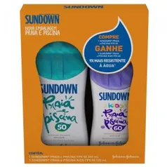 KIT PROTETOR SOLAR SUNDOWN FPS50 + PROTETOR KIDS FPS60