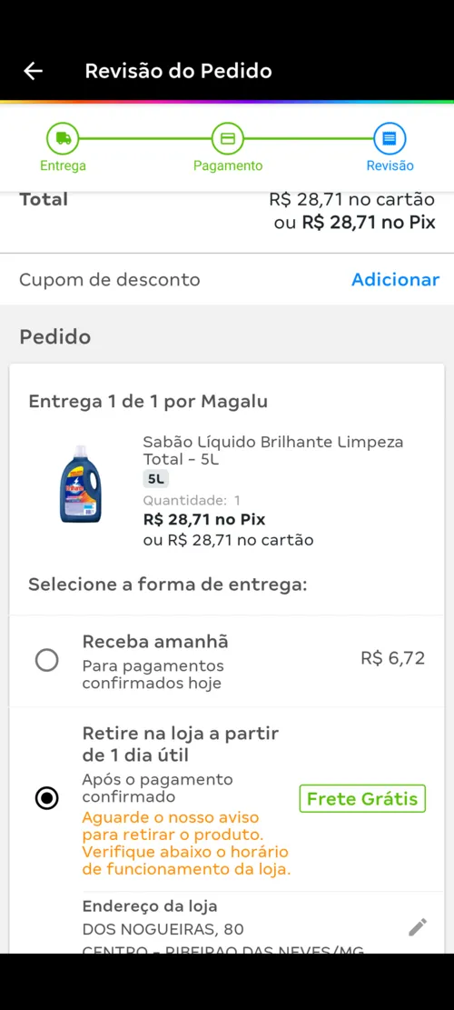 Imagem na descrição da promoção