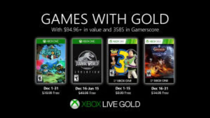 Xbox Games With Gold - Dezembro