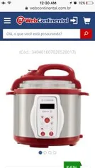 Panela Elétrica de Pressão Cadence Sabore Vermelho Inox 4L PAN900