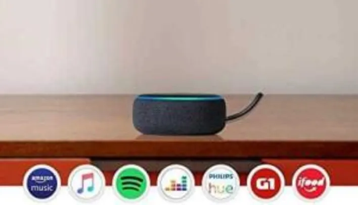 [Prime] Echo Dot (3ª Geração): Smart Speaker com Alexa - Cor Preta | R$ 186