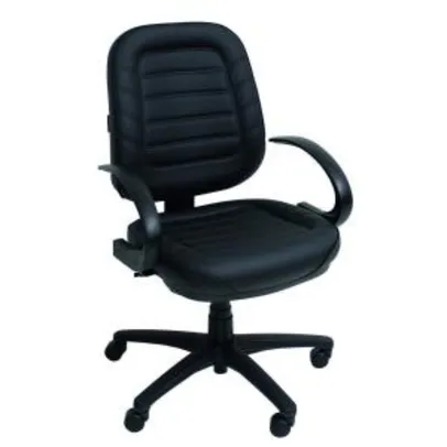 Cadeira para Escritório Secretária Soft Espresso Móveis Courvin Preto | R$ 475